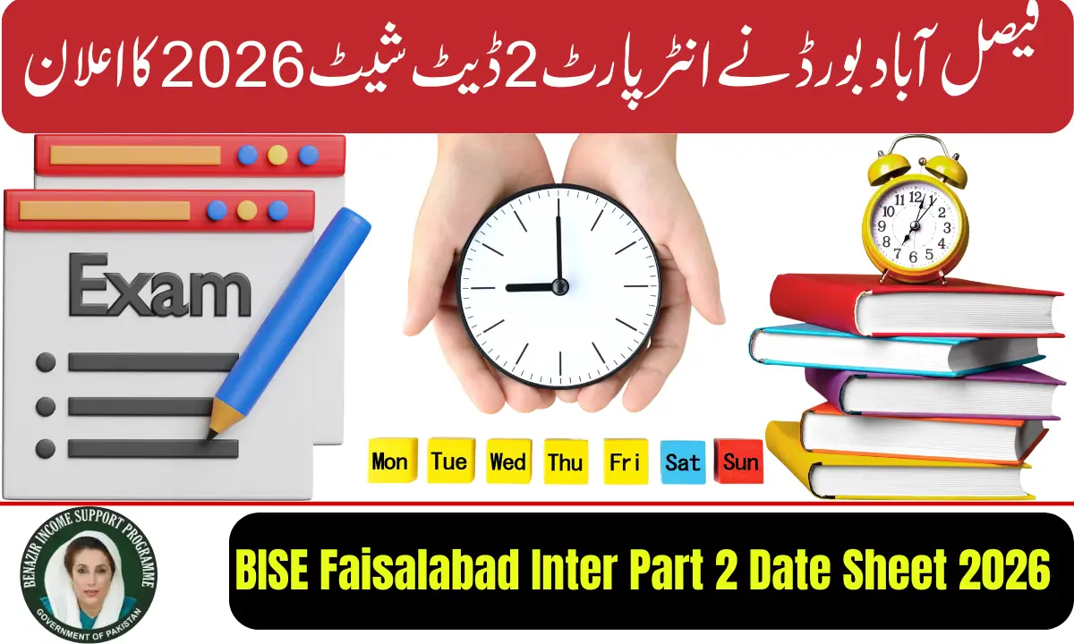 BISE Faisalabad Inter Part 2 Date Sheet 2026 Announced