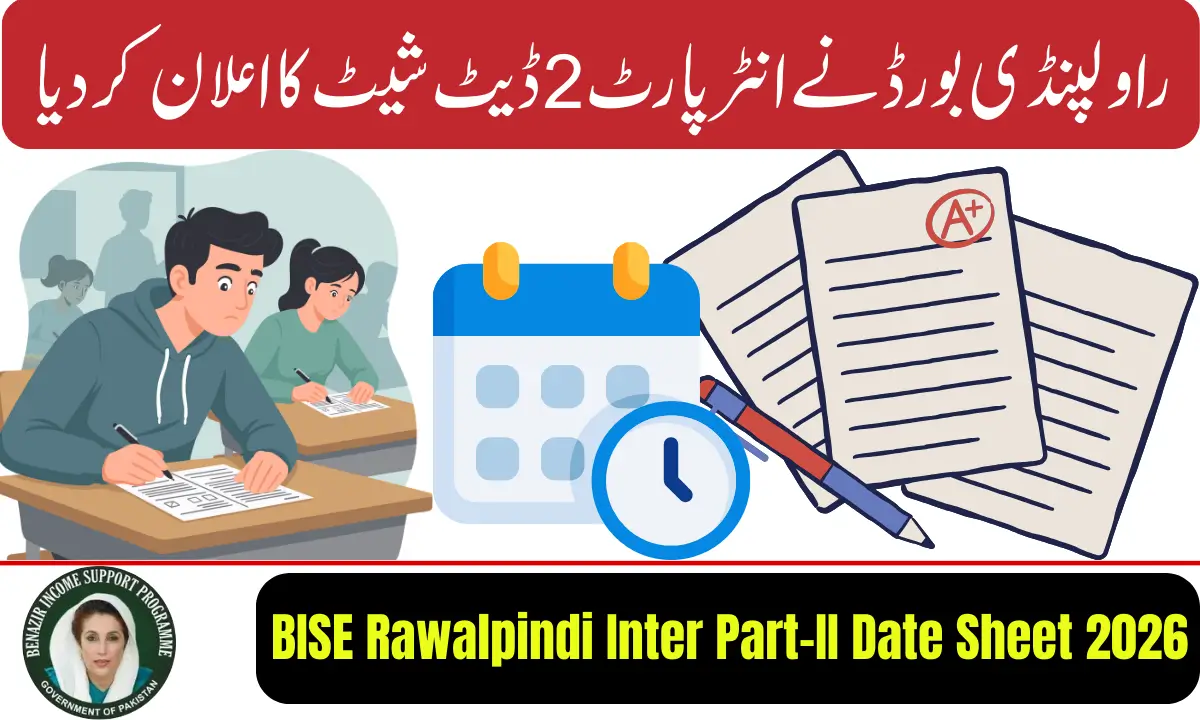 BISE Rawalpindi Inter Part-II Date Sheet 2026