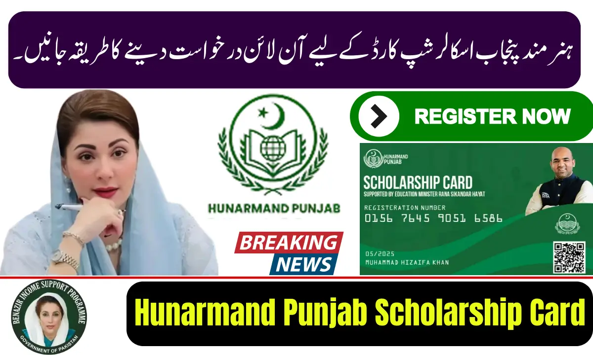 Hunarmand Punjab Scholarship Card 2026