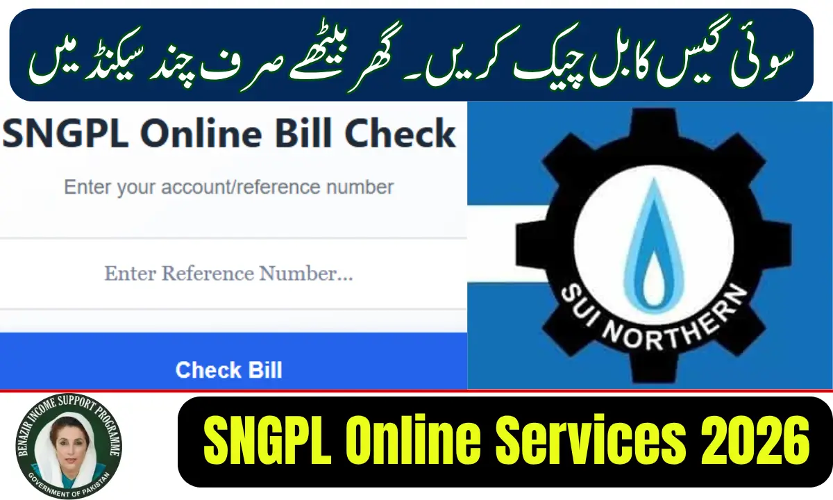 SNGPL Online Services 2026